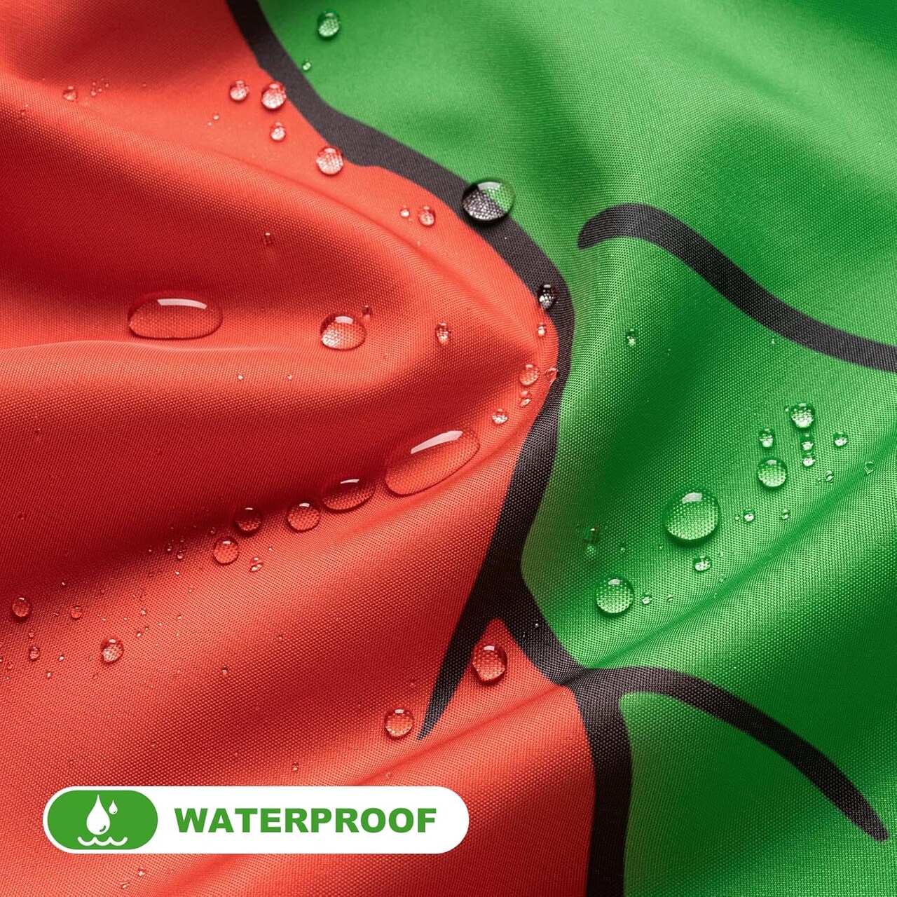 Christmas Shower Curtain for Bathroom, Black and Red Xmas Shower Curtain Fabric, Funny Merry Christmas Holiday Bathroom Curtain with Hooks 71" x 71"